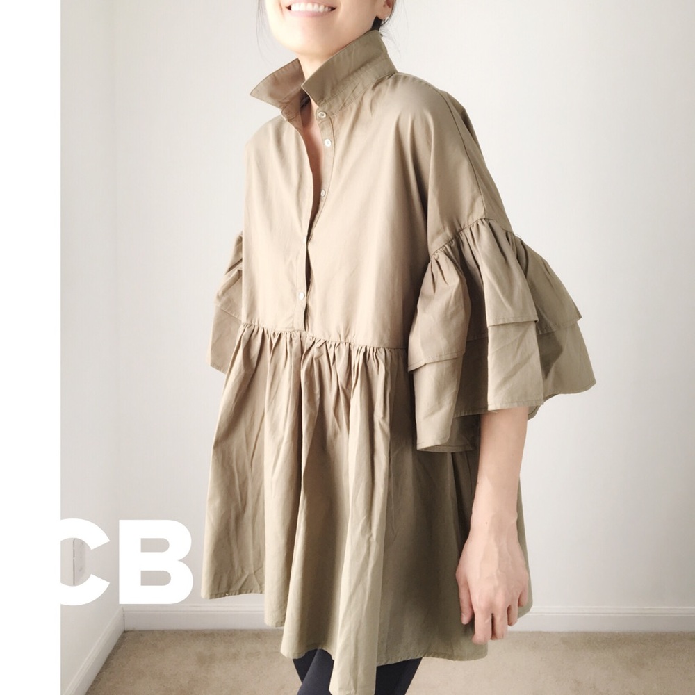 Upper east side collar flounce top - Picture 5 of 5